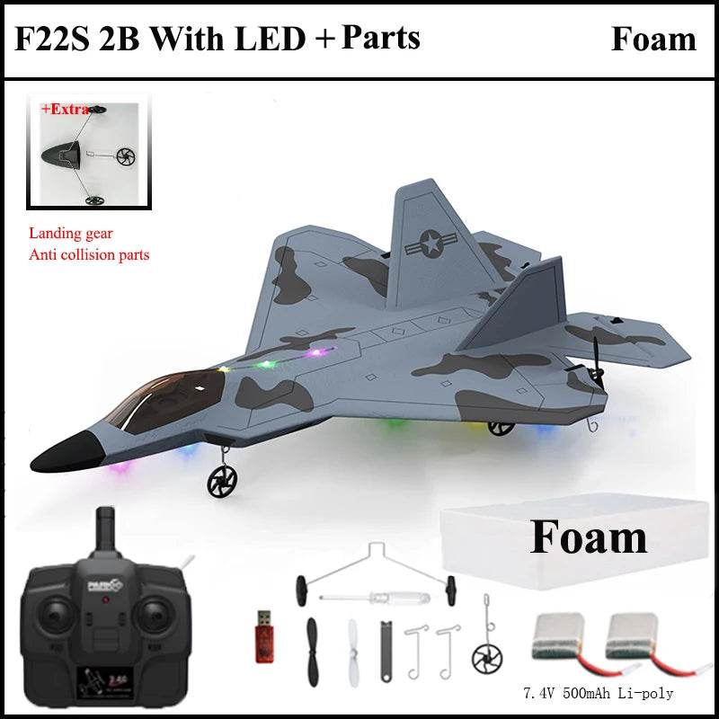 RC Experience the Thrill of F22S Raptor 3D6G RC Airplane – Fly High! - ToylandEU