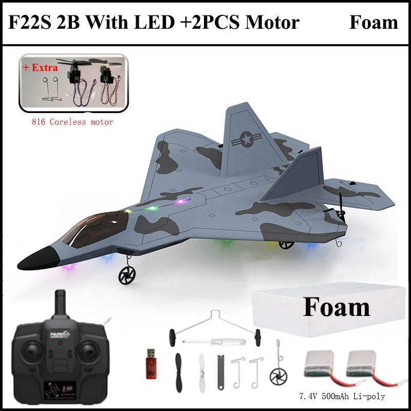 RC Experience the Thrill of F22S Raptor 3D6G RC Airplane – Fly High! - ToylandEU