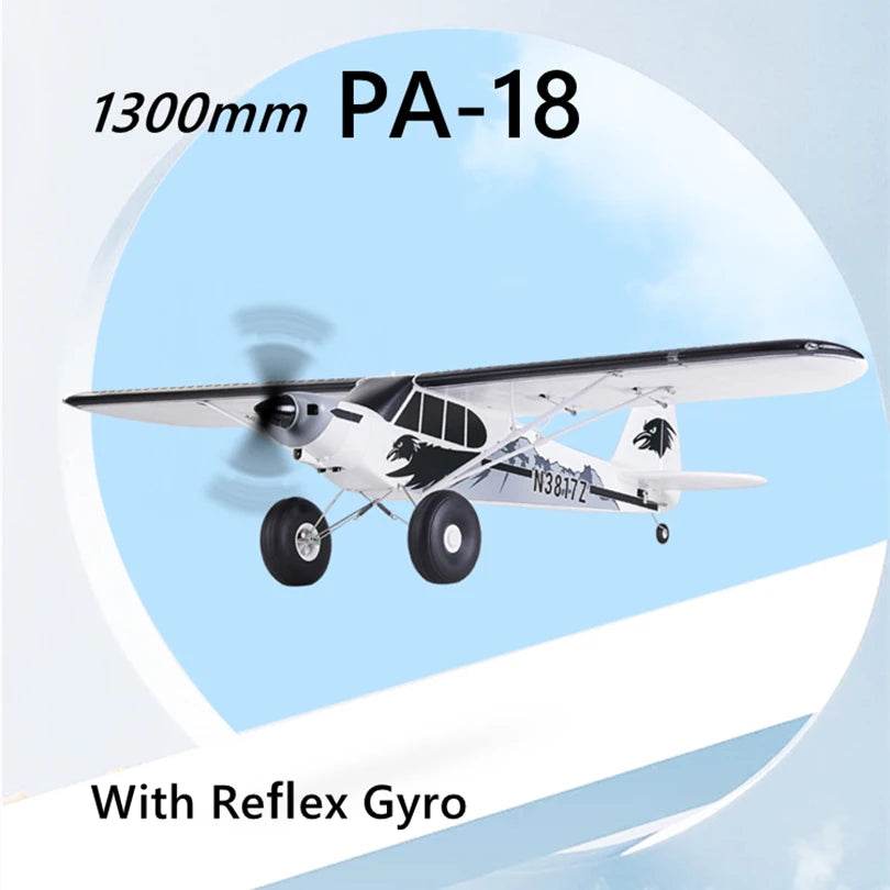RC FMS 1300MM PA-18 PNP RC Airplane with Gyro Balance - J3 Piper Super Cub 5CH Trainer for Beginners - ToylandEU
