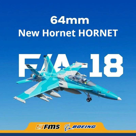 RC FMS 64mm F-18 Ducted Jet RC Fighter Aircraft - Remote Control Foam Airplane for Adults - Custom Gift Toy - ToylandEU