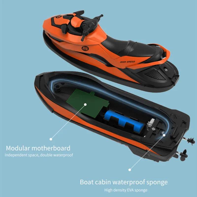 RC Fast & Fun RC Motor Boat with Safety Features & Color Options - ToylandEU