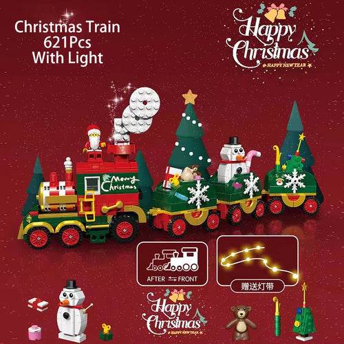 RC Festive RC Rail Car Building Blocks - High-Tech Christmas Toy Set - ToylandEU