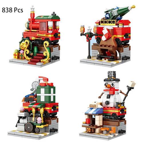 RC Festive RC Rail Car Building Blocks - High-Tech Christmas Toy Set - ToylandEU