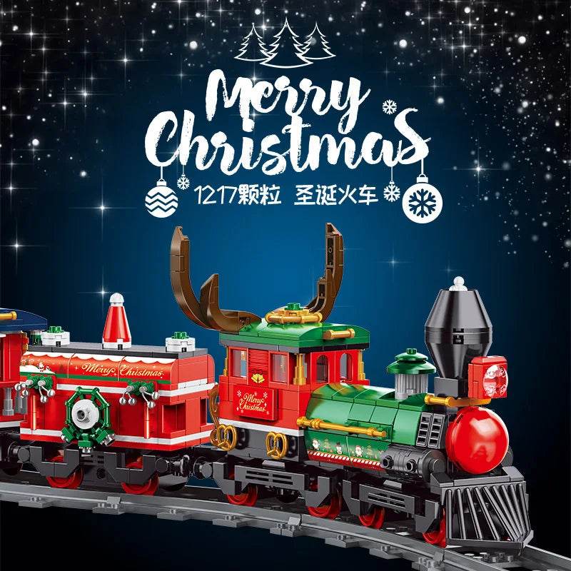 RC Festive RC Rail Car Building Blocks - High-Tech Christmas Toy Set - ToylandEU
