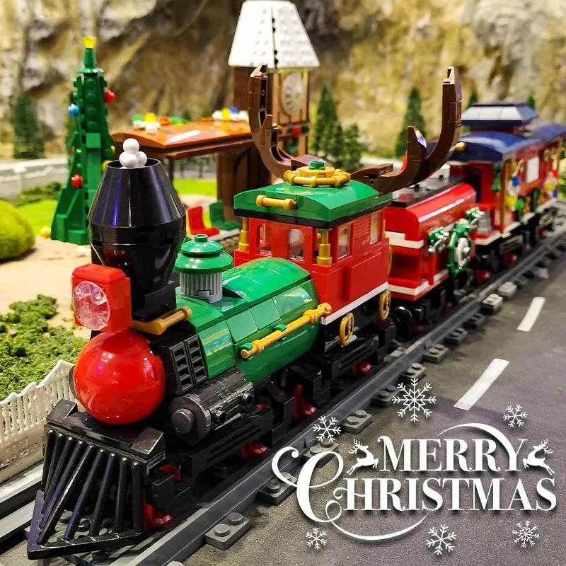 RC Festive RC Rail Car Building Blocks - High-Tech Christmas Toy Set - ToylandEU