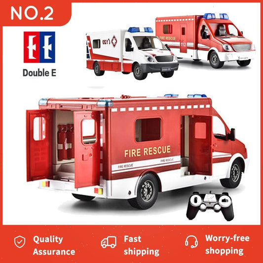RC Firefighter RC Truck - 1:18 Scale, 2.4G Remote Control Rescue Vehicle - ToylandEU