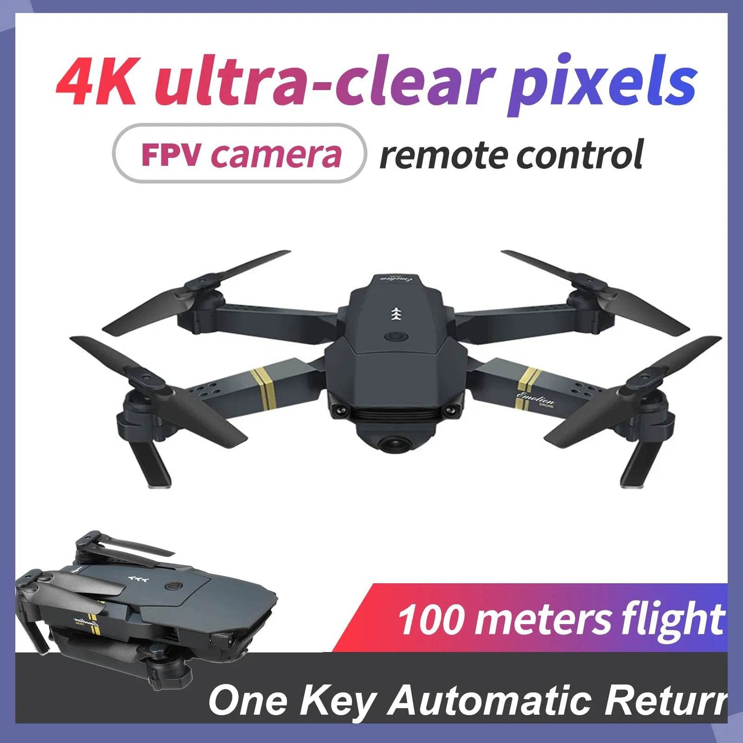 RC Foldable E58 RC Drone with WiFi FPV, Altitude Hold & HD Camera Options - ToylandEU