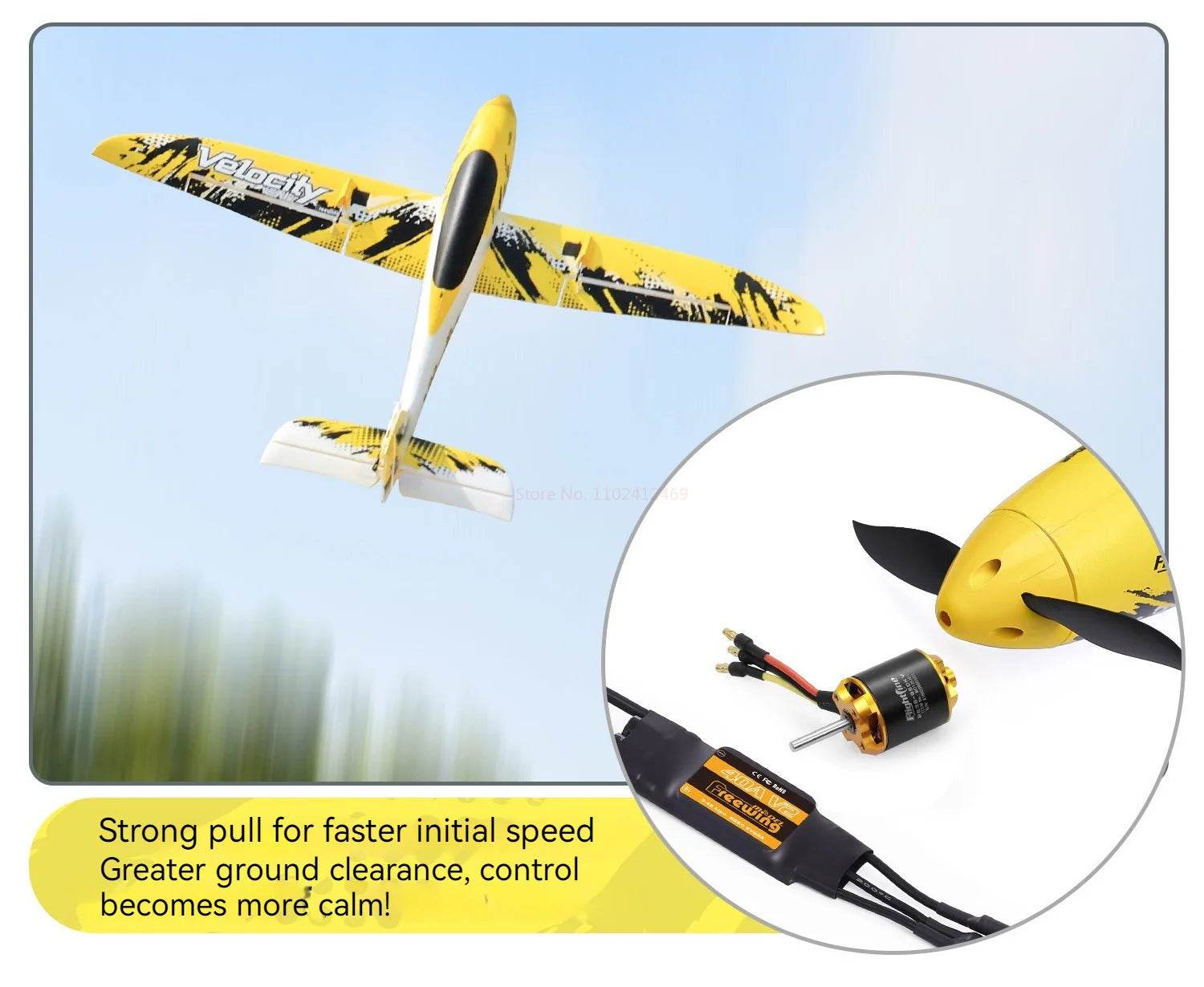 RC Freewing Velocity Patrol Racing RC Airplane - Fixed Wing Model with 6 Channels - ToylandEU