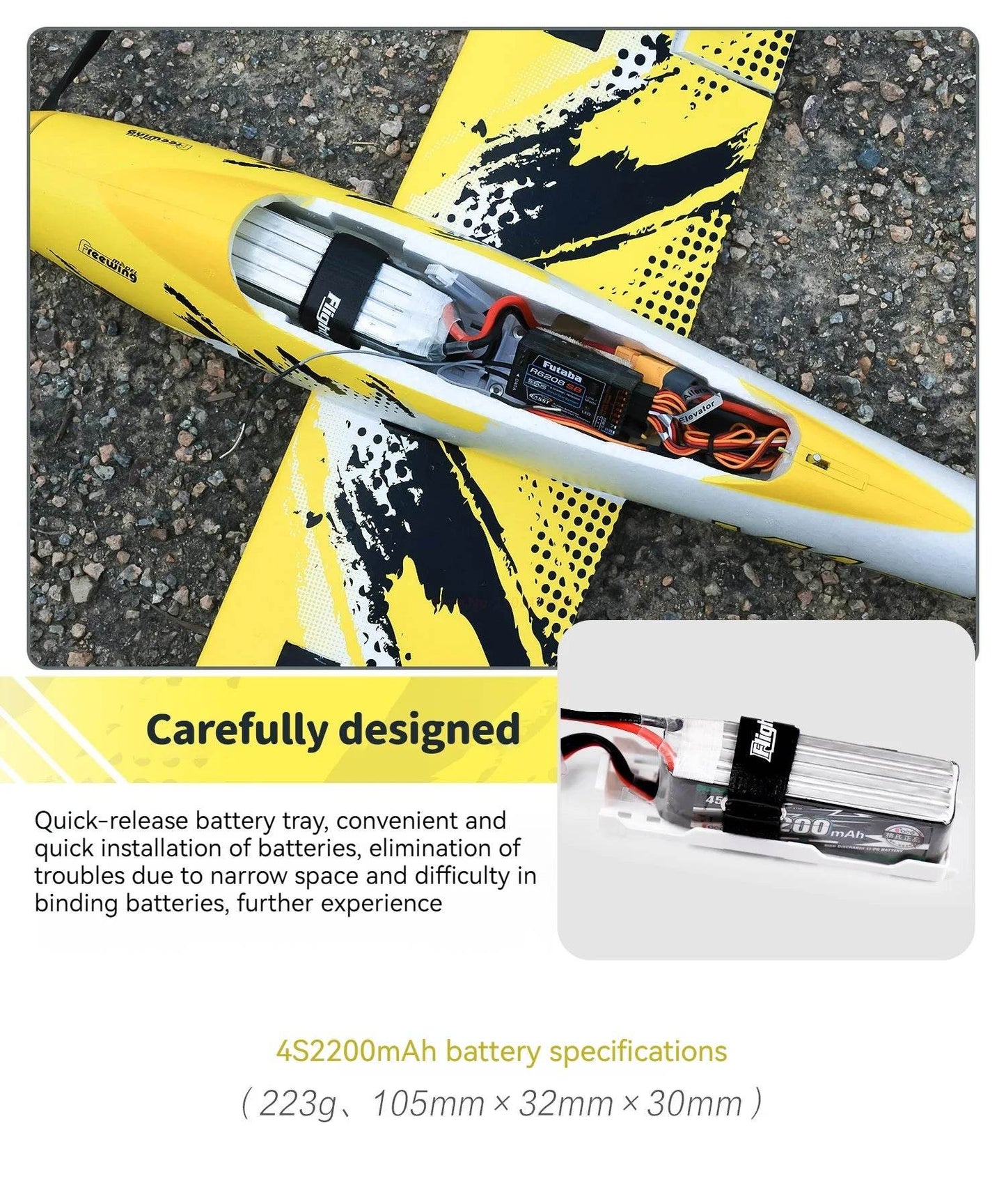 RC Freewing Velocity Patrol Racing RC Airplane - Fixed Wing Model with 6 Channels - ToylandEU