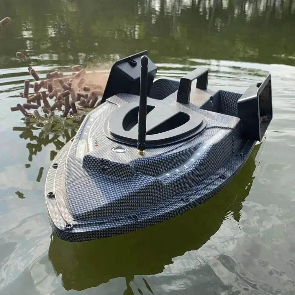  RC V900 GPS Remote Control Bait Boat with 40 Fishing Points, 500M Range, 2 Hoppers, and 1.5KG Weight - Ideal for Night Fishing -  ToylandEU™