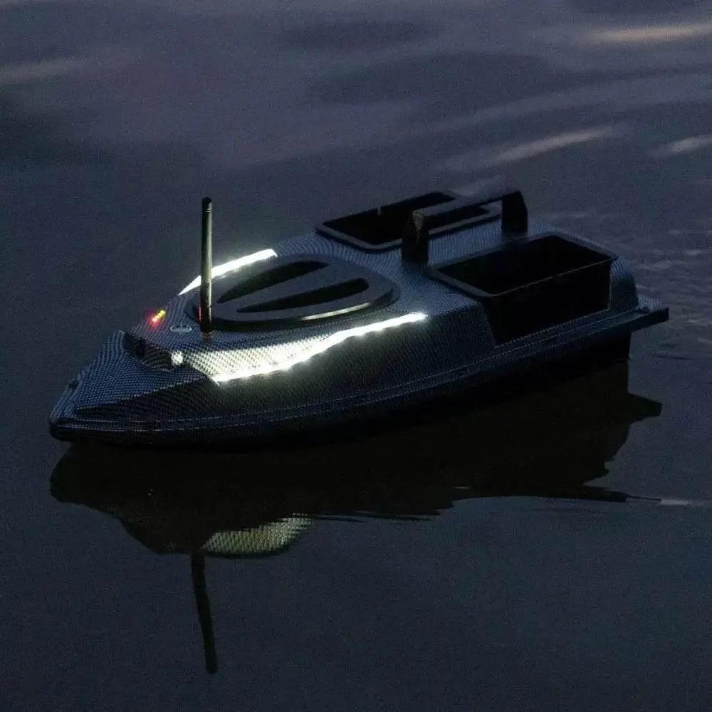  RC V900 GPS Remote Control Bait Boat with 40 Fishing Points, 500M Range, 2 Hoppers, and 1.5KG Weight - Ideal for Night Fishing -  ToylandEU™