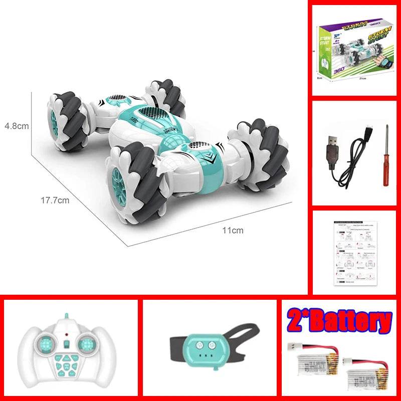 RC Gesture Sensing Kids Stunt Car - 4WD Drift Toy with 360° Rotation and 2.4GHz Remote Control - ToylandEU