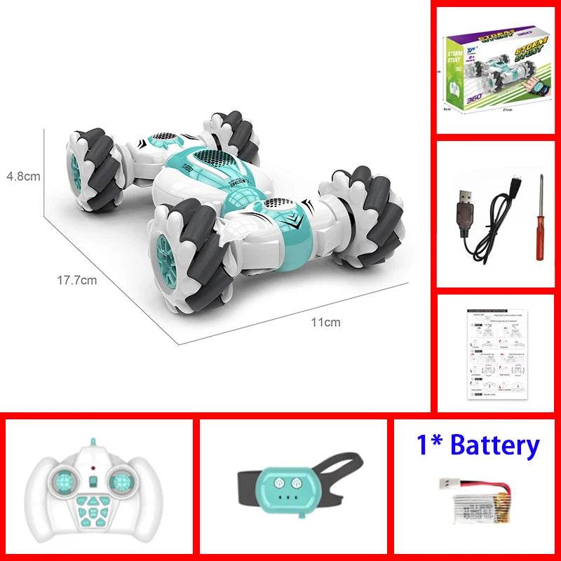 RC Gesture Sensing Kids Stunt Car - 4WD Drift Toy with 360° Rotation and 2.4GHz Remote Control - ToylandEU