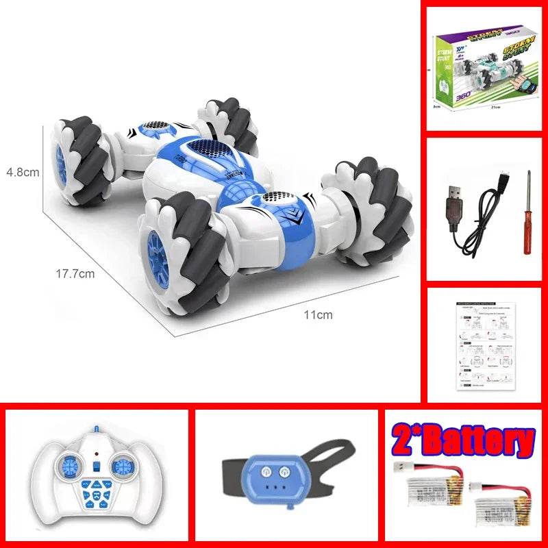 RC Gesture Sensing Kids Stunt Car - 4WD Drift Toy with 360° Rotation and 2.4GHz Remote Control - ToylandEU
