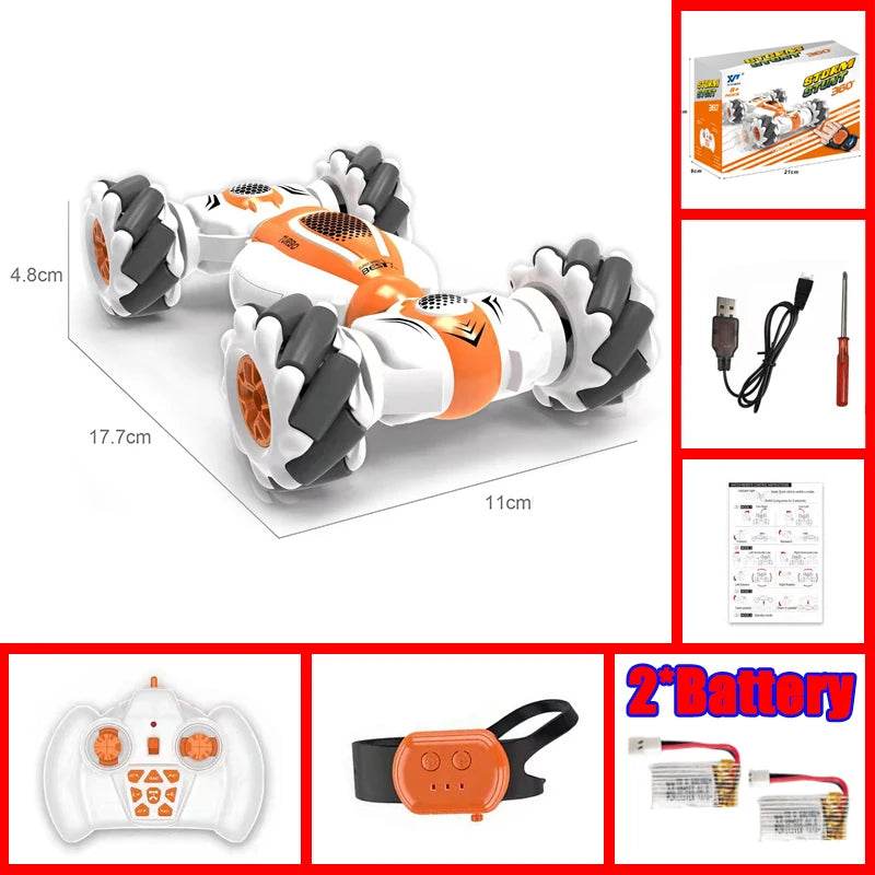RC Gesture Sensing Kids Stunt Car - 4WD Drift Toy with 360° Rotation and 2.4GHz Remote Control - ToylandEU