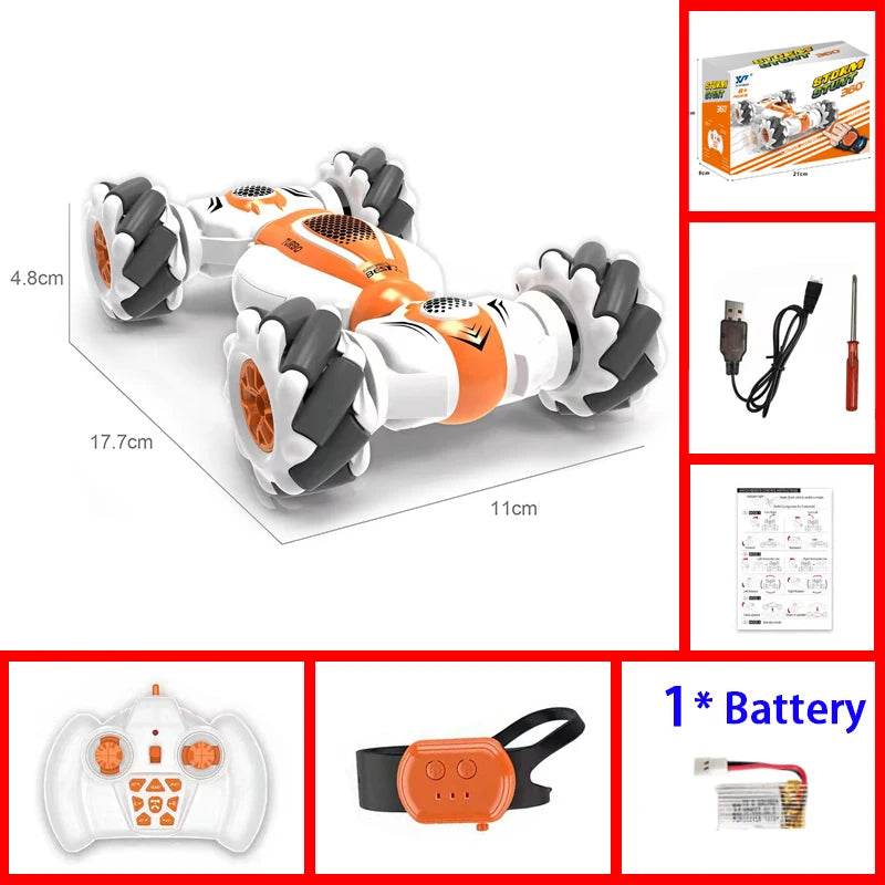 RC Gesture Sensing Kids Stunt Car - 4WD Drift Toy with 360° Rotation and 2.4GHz Remote Control - ToylandEU