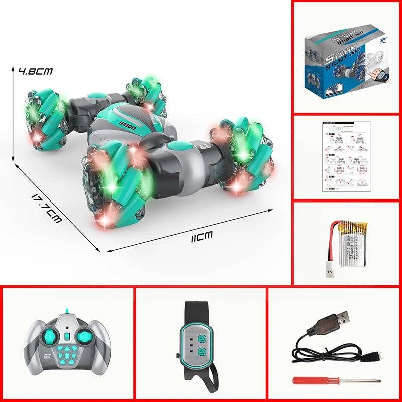 RC Gesture Sensing Kids Stunt Car - 4WD Drift Toy with 360° Rotation and 2.4GHz Remote Control - ToylandEU