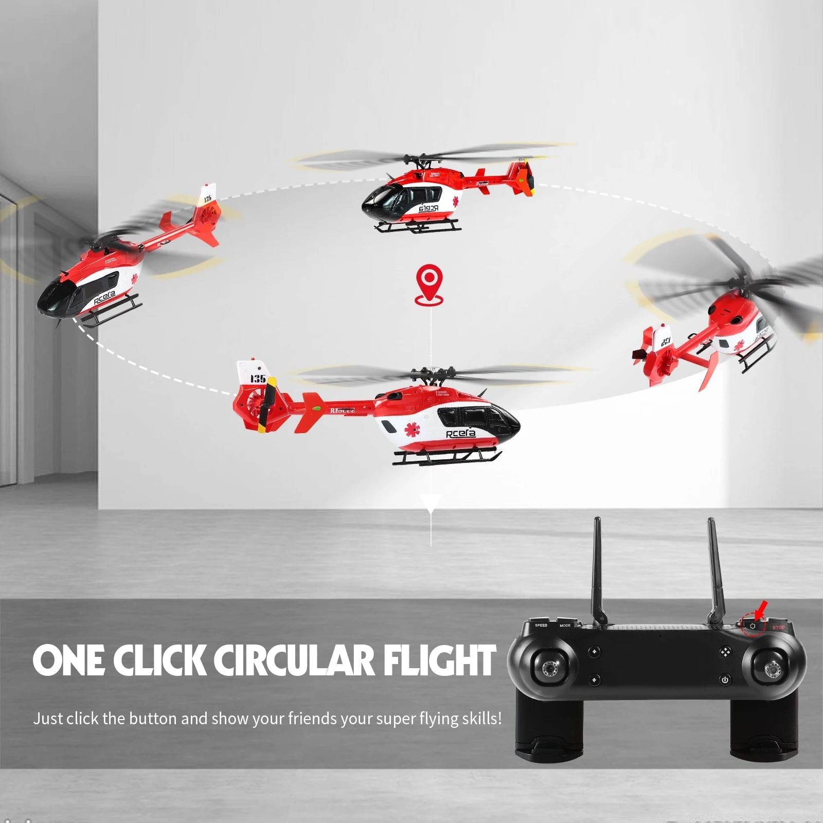 RC Gyro-Stabilized EC-135 RC Helicopter - Perfect for Beginners! - ToylandEU