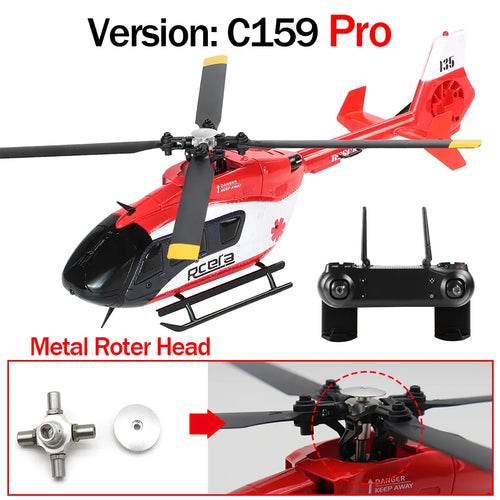 RC Gyro-Stabilized EC-135 RC Helicopter - Perfect for Beginners! - ToylandEU