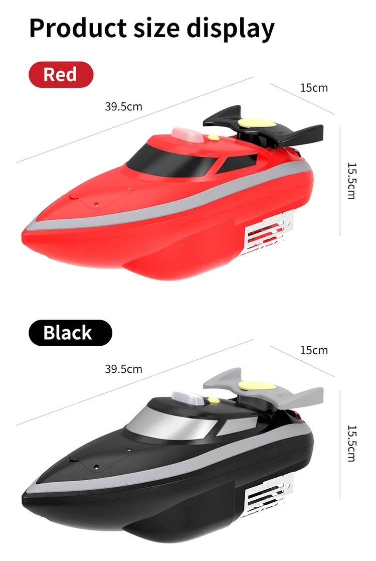 RC HJ807 Remote-Controlled Fishing Boat with Towed Tumbler and Bait Hooks - ToylandEU