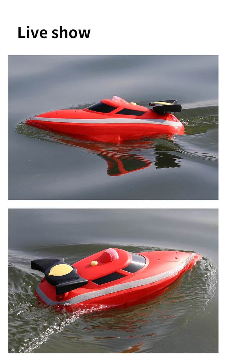 RC HJ807 Remote-Controlled Fishing Boat with Towed Tumbler and Bait Hooks - ToylandEU