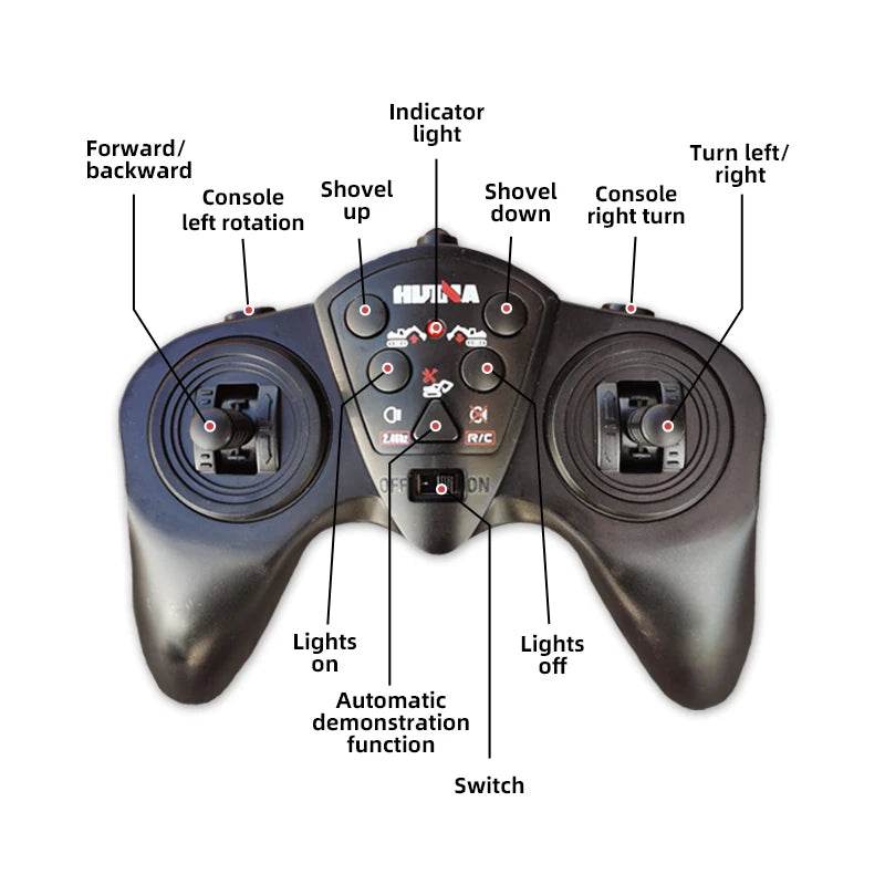 RC Heavy-Duty 1:18 Alloy RC Excavator Truck 9CH - Remote Control Fun! - ToylandEU