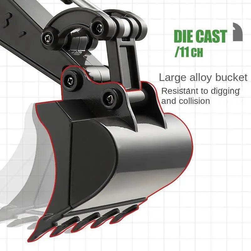 RC Heavy-Duty 1:18 Alloy RC Excavator Truck 9CH - Remote Control Fun! - ToylandEU