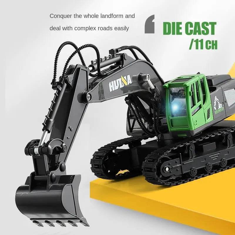 RC Heavy-Duty 1:18 Alloy RC Excavator Truck 9CH - Remote Control Fun! - ToylandEU