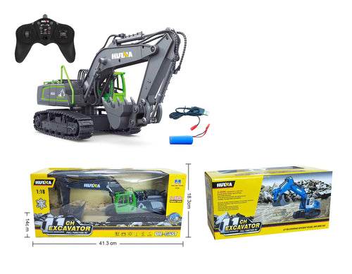RC Heavy-Duty 1:18 Alloy RC Excavator Truck 9CH - Remote Control Fun! - ToylandEU