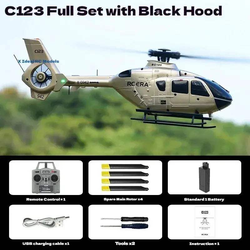 RC Helicopter C123 EC135 Scale With Inverted Stunt - ToylandEU