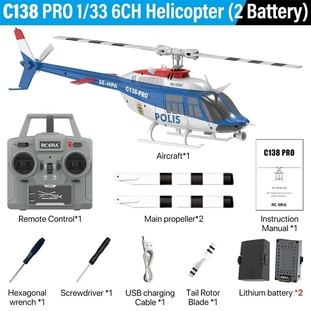 RC Helicopter C138 Pro With Optical Flow Positioning - ToylandEU