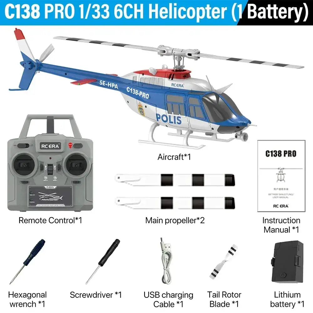 RC Helicopter C138 Pro With Optical Flow Positioning - ToylandEU