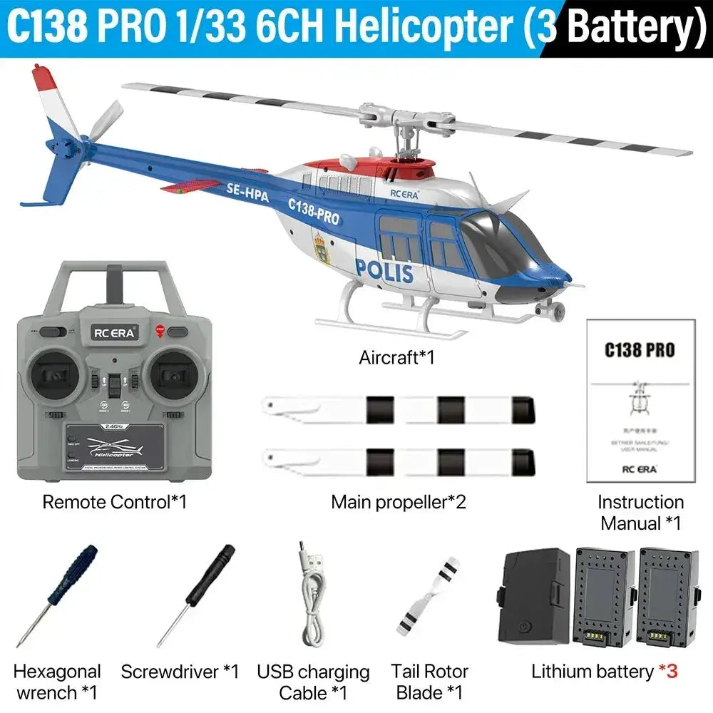 RC Helicopter C138 Pro With Optical Flow Positioning - ToylandEU