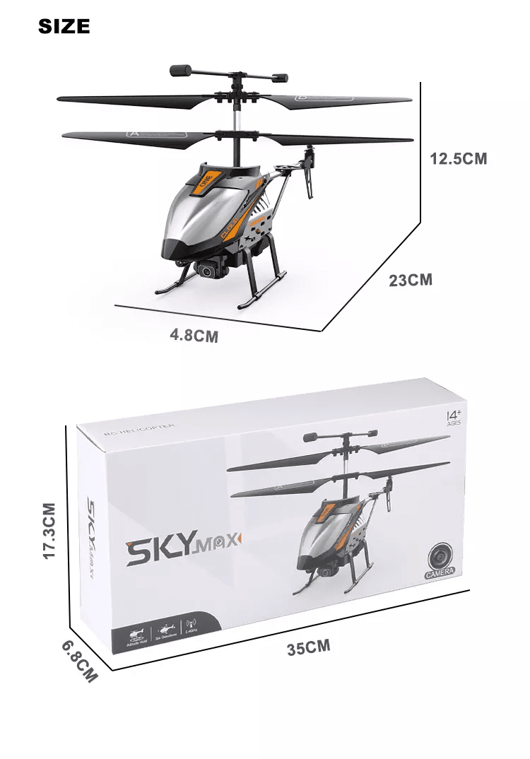 RC High-Flying Remote Control Helicopter with HD Camera and LED Lights - ToylandEU