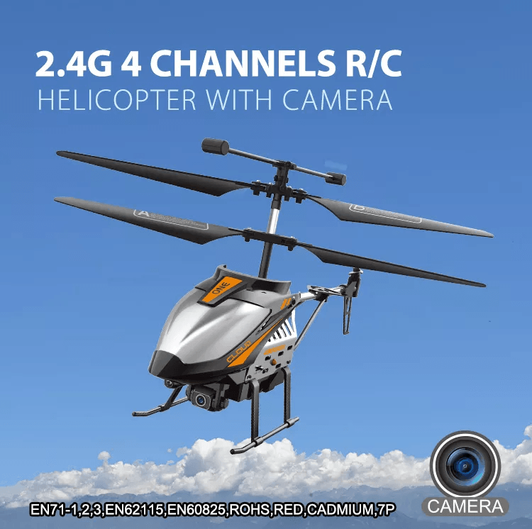RC High-Flying Remote Control Helicopter with HD Camera and LED Lights - ToylandEU