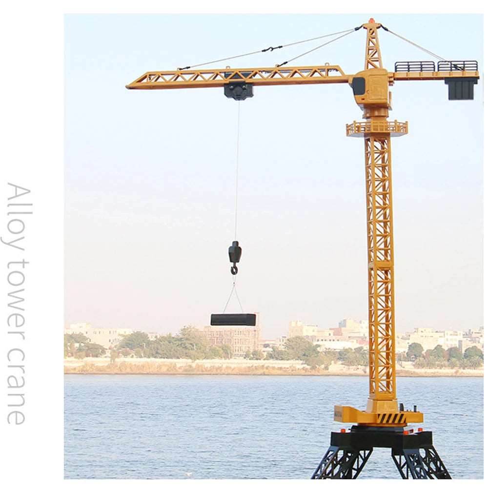 RC High-Performance 12-Channel Alloy Remote Control Tower Crane Model - ToylandEU