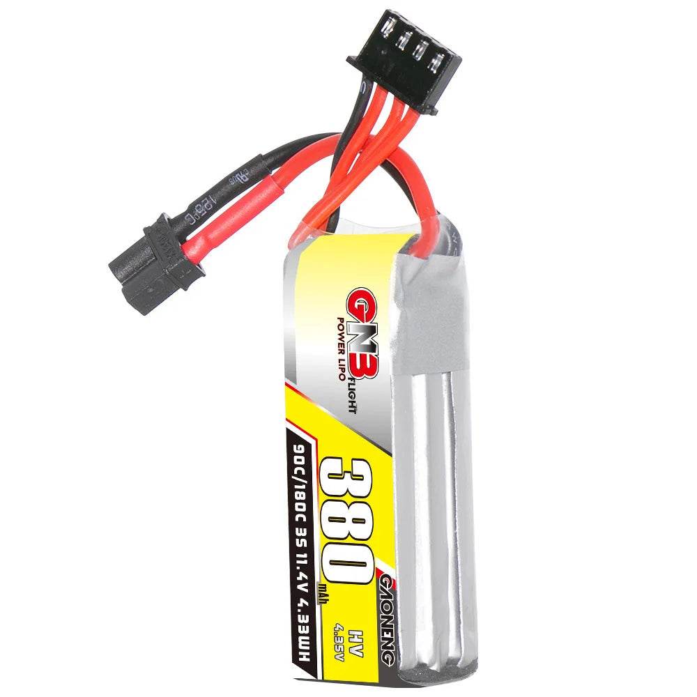 RC High-Performance GNB HV 3s 11.4V 380mAh Lipo Battery for RC Helicopters - ToylandEU
