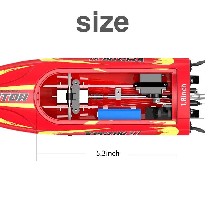 RC High-Performance Waterproof Electric RC Speedboat for Kids - 2.4GHz Remote Control Racing Boat Birthday Gift for Boys - ToylandEU