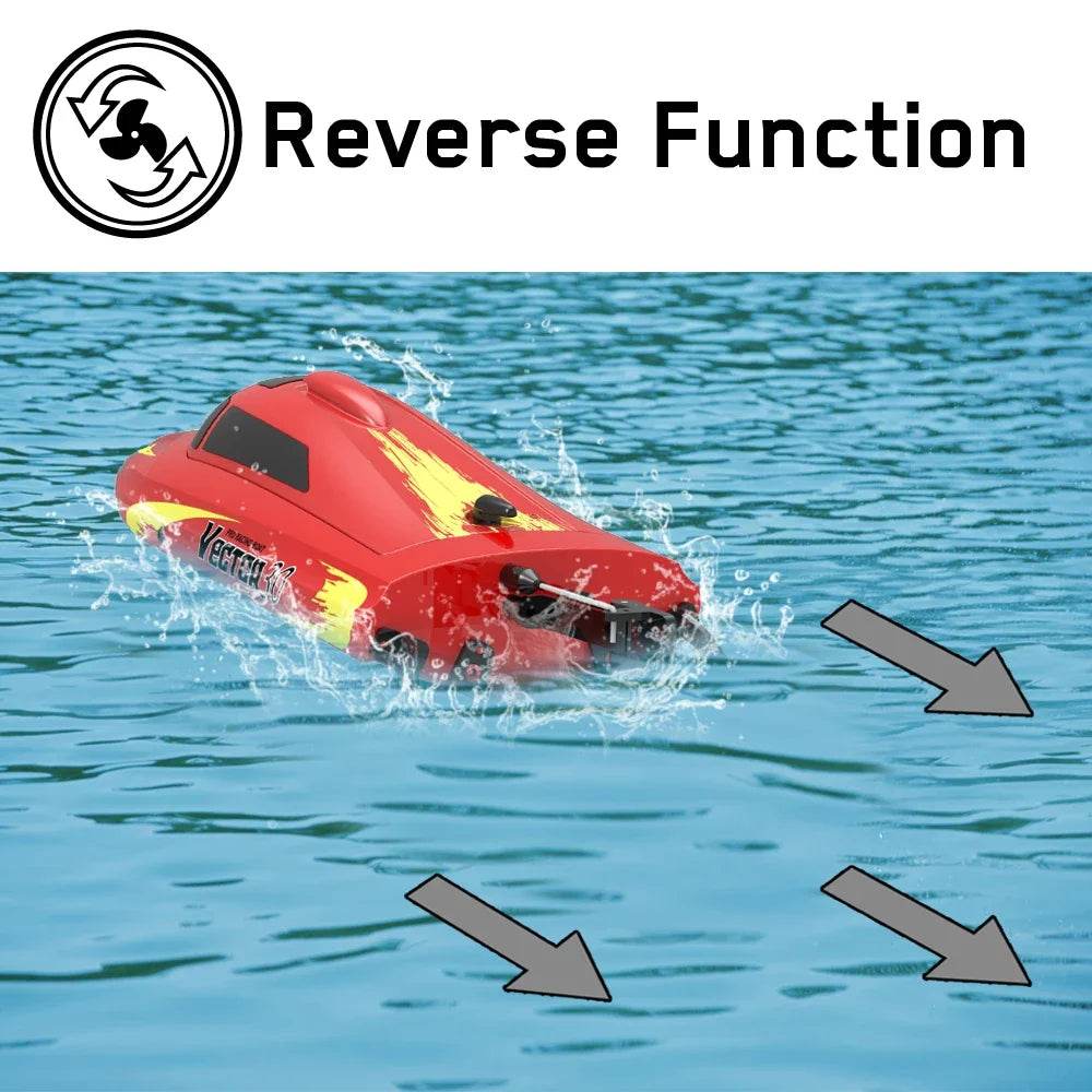 RC High-Performance Waterproof Electric RC Speedboat for Kids - 2.4GHz Remote Control Racing Boat Birthday Gift for Boys - ToylandEU