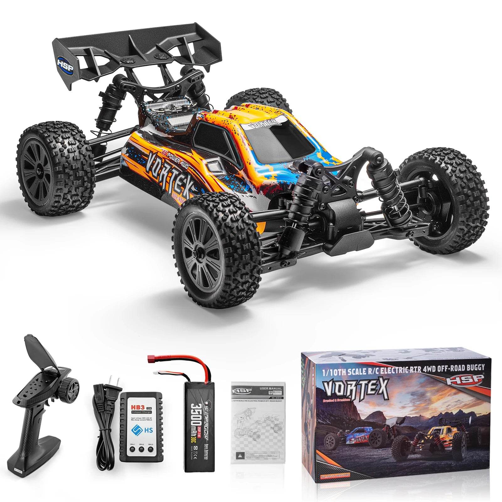 RC High-Speed 1/10 Scale 4WD Electric Off-Road RC Buggy for Thrilling Races - ToylandEU