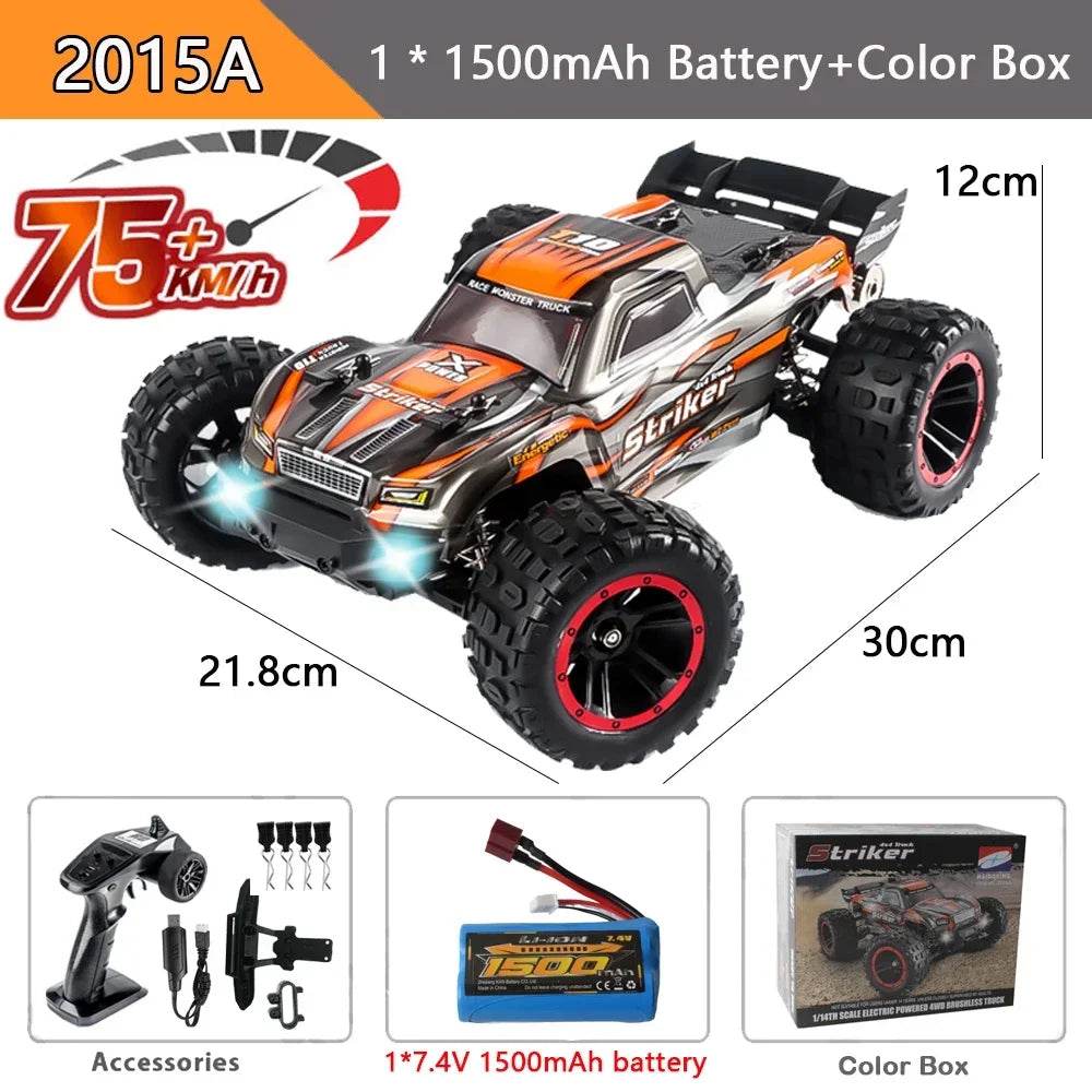 RC High-Speed 1:14 Brushless RC Monster Truck - 75KM/H 4WD Drift - ToylandEU