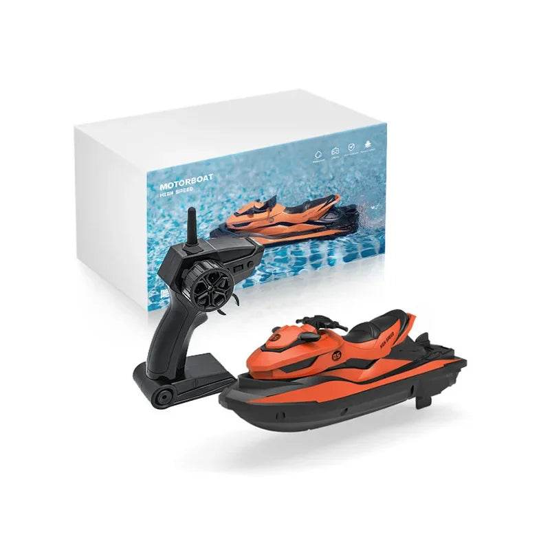 RC High-Speed 1:14 Remote Control Electric Jet Ski Boat for Kids - 2.4G Wireless Simulation Model Toy Gift - ToylandEU