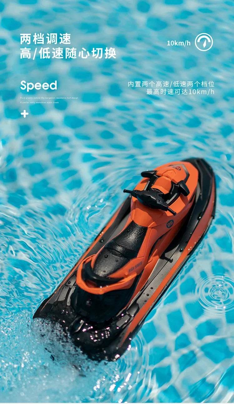 RC High-Speed 1:14 Remote Control Electric Jet Ski Boat for Kids - 2.4G Wireless Simulation Model Toy Gift - ToylandEU