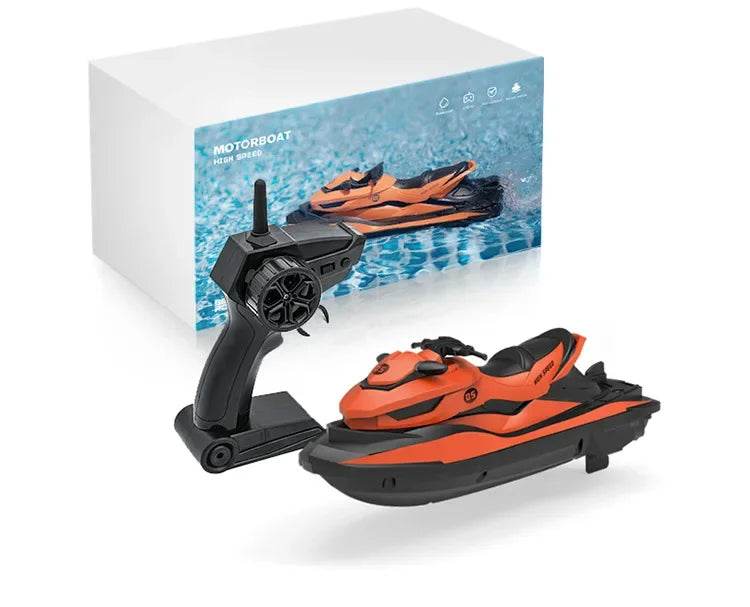 RC High-Speed 1:14 Remote Control Electric Jet Ski Boat for Kids - 2.4G Wireless Simulation Model Toy Gift - ToylandEU