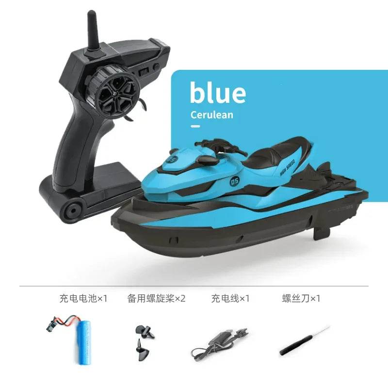 RC High-Speed 1:14 Remote Control Electric Jet Ski Boat for Kids - 2.4G Wireless Simulation Model Toy Gift - ToylandEU