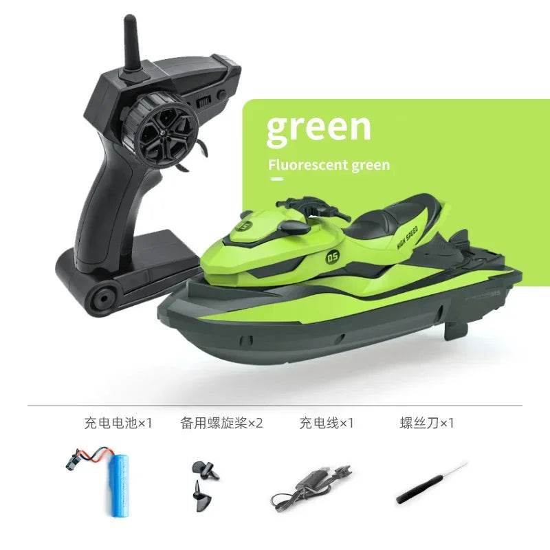 RC High-Speed 1:14 Remote Control Electric Jet Ski Boat for Kids - 2.4G Wireless Simulation Model Toy Gift - ToylandEU