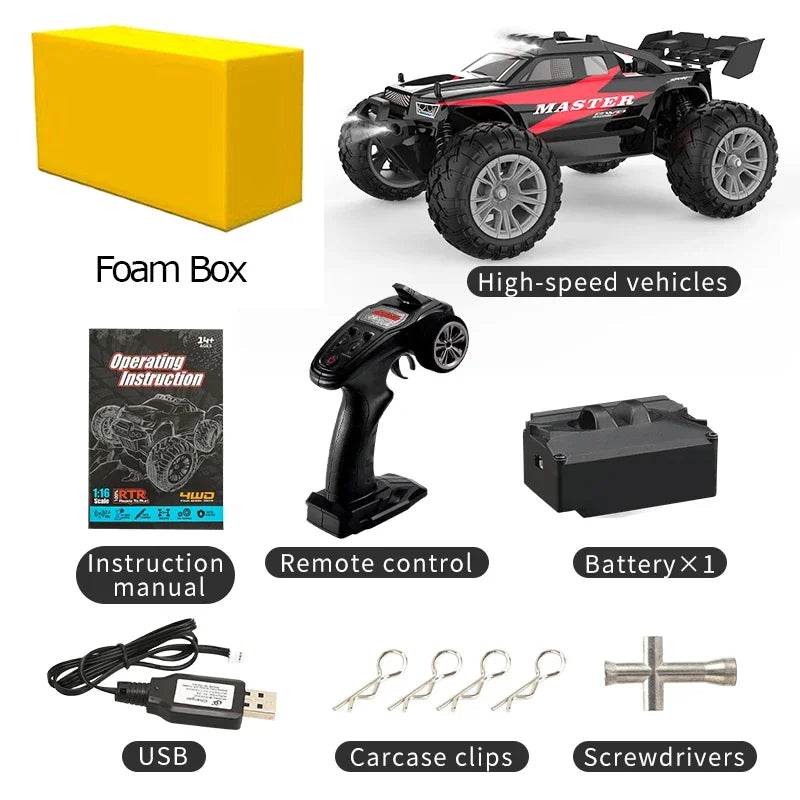 RC High-Speed 1/16 Scale 4WD RC Drift Truck – Ultimate Off-Road Adventure! - ToylandEU