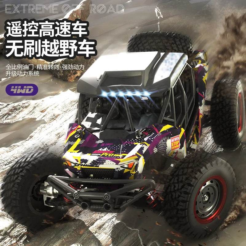 RC High-Speed 1/16 Scale Brushless Electric RC Off-Road Car for Kids and Boys - ToylandEU