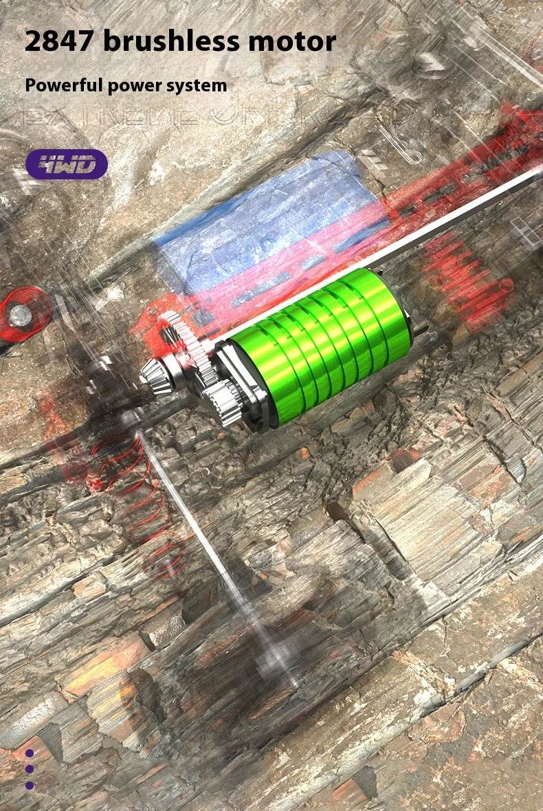 RC High-Speed 1/16 Scale Brushless Electric RC Off-Road Car for Kids and Boys - ToylandEU