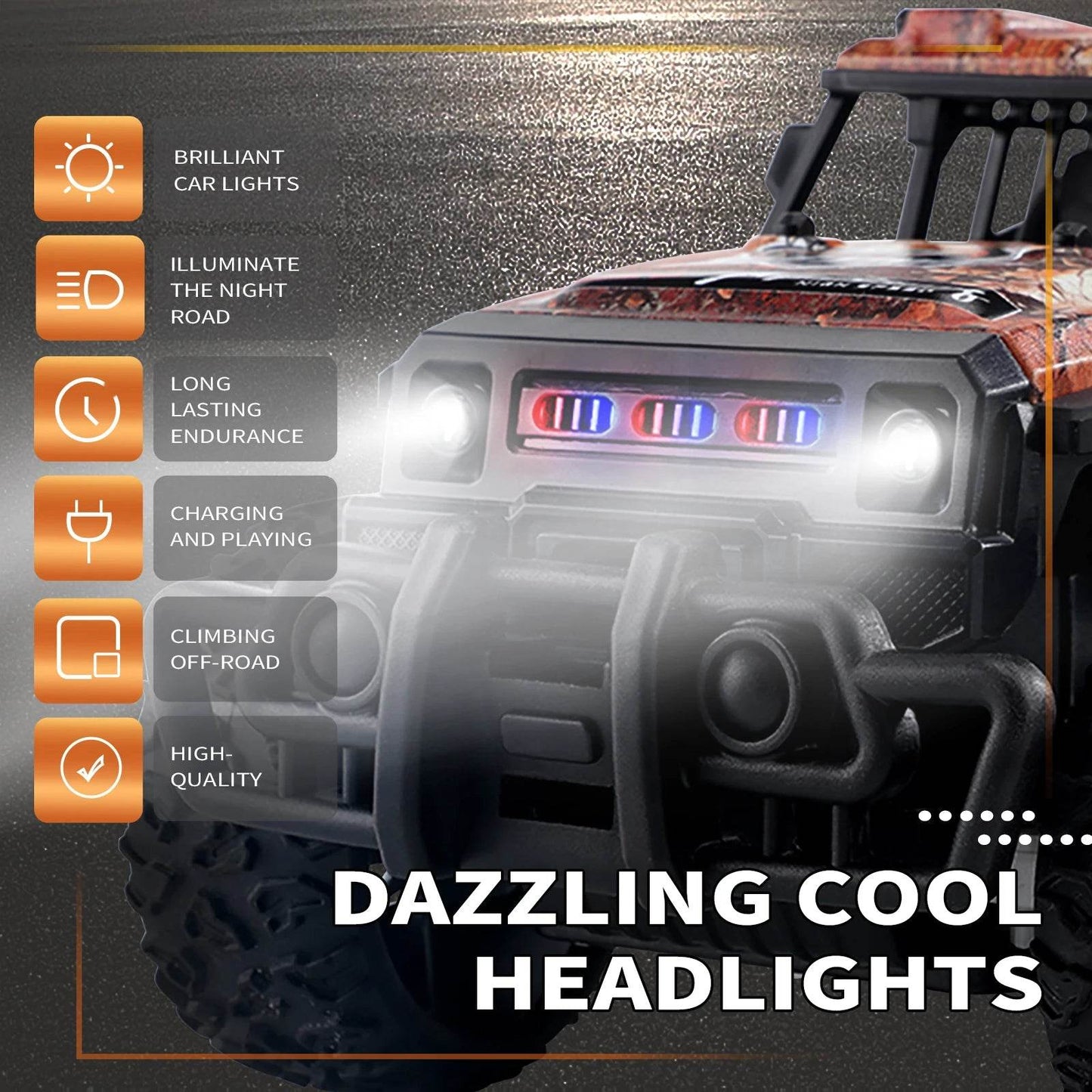 RC High-Speed 1:20 RC Monster Truck - LED Lights & Dual Motor Power! - ToylandEU